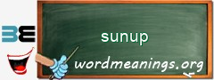 WordMeaning blackboard for sunup